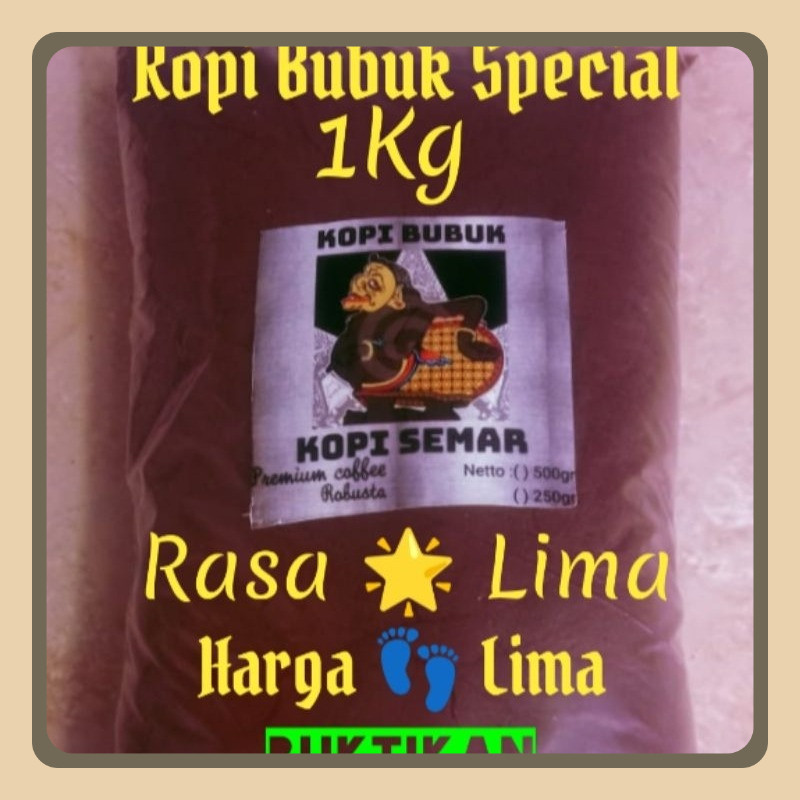 

Kopi Bubuk Robusta Special 1Kg Dijamin Rasa mantap harga bersahabat