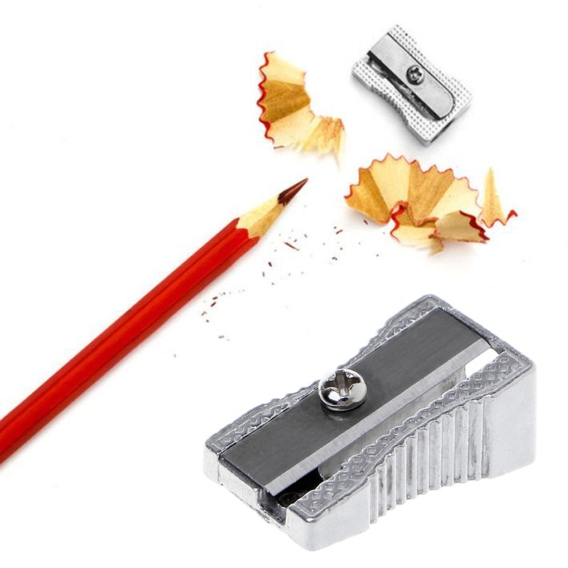 

Metal Bevelled Single Hole Pencil Sharpener School Office Sharpener Stationery Dropship