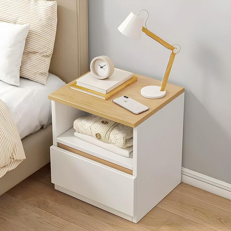 Meja Samping Tempat Tidur Meja Kamar Minimalis Dengan Rak Dan Laci Meja Kamar Serbaguna Cocok Untuk 