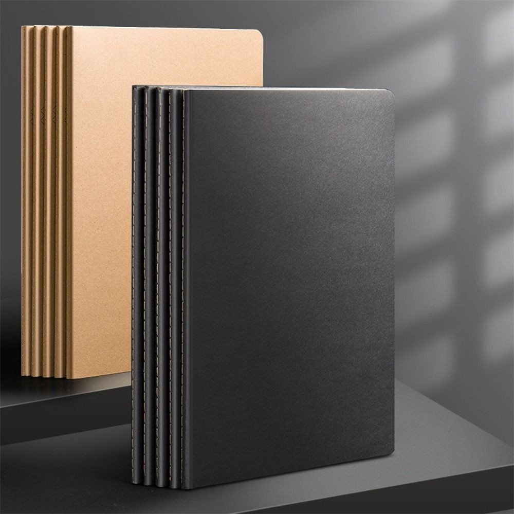 

High Quality A4/A5/B5 Notebook Kraft Cover Grid/Lined/Blank Notepad Planner Notebook School/Office