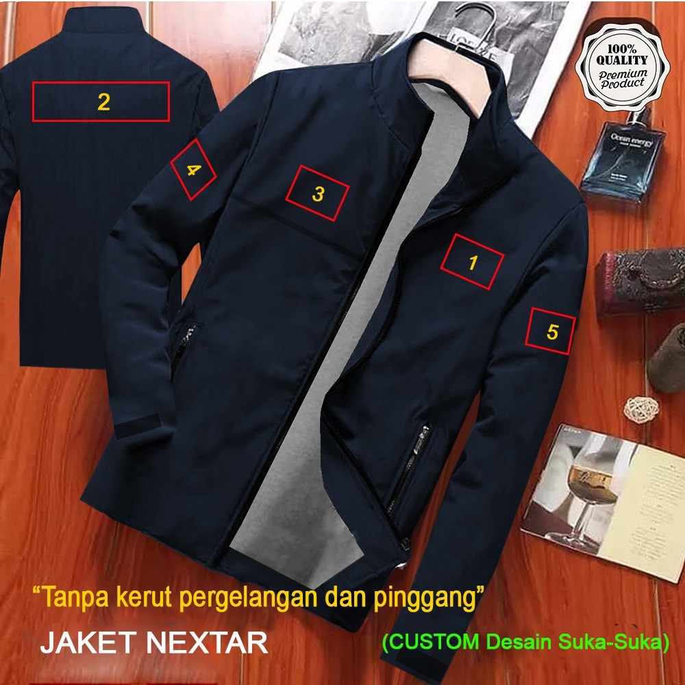 TERBARUUUU Jaket Nextar "tanpa Kerutan Pergelangan Dan Pinggang" Polos Custom Desain Suka Suka Sablo