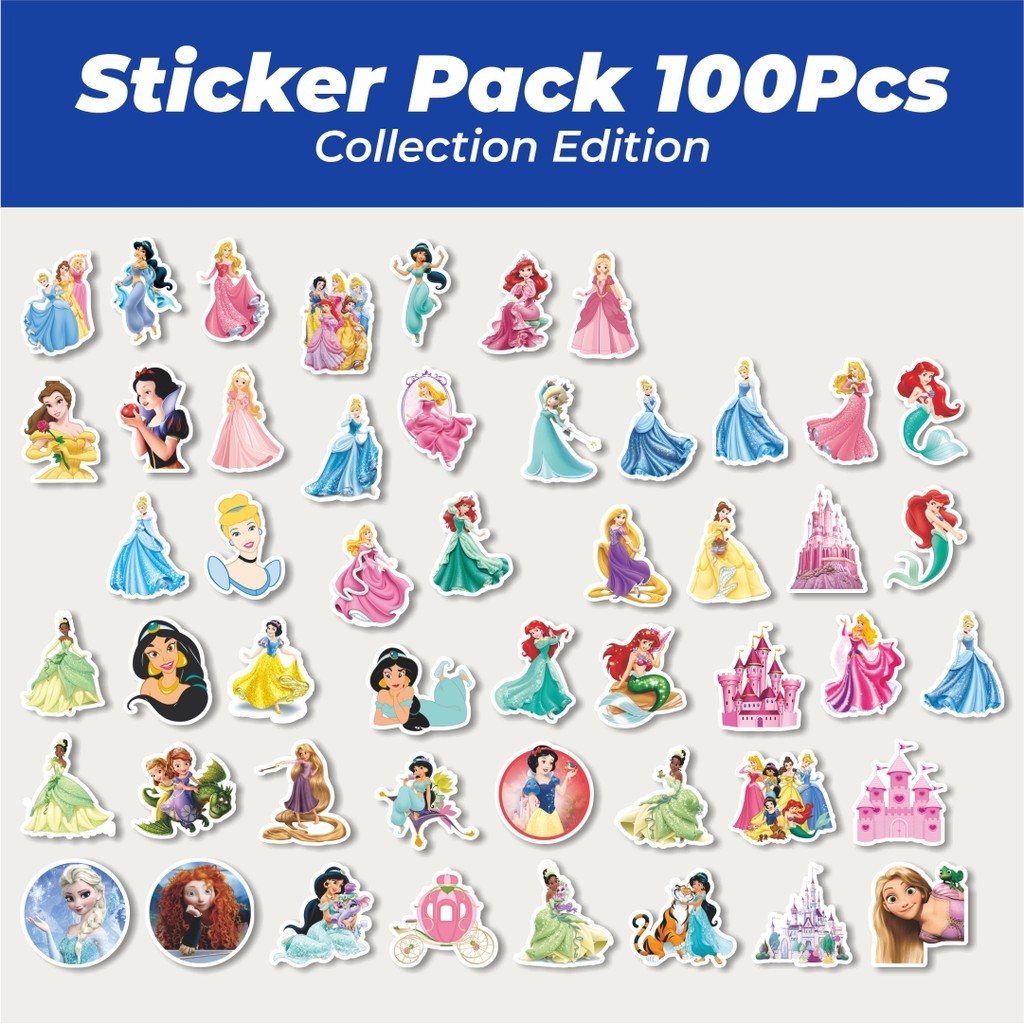 

Hot Stiker Karakter Disney Princess Lucu Anti Air Stikers Berperekat Waterproof Sticker Decal Buat Motor Helm Buku Journal Koper Casing HP Laptop Botol Minum