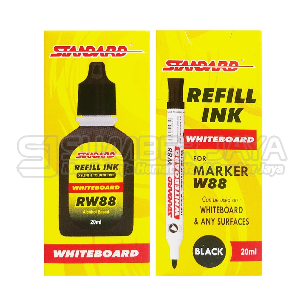 

Isi Ulang Tinta Spidol Whiteboard Reffil Spidol Papan Tulis STANDARD RW-88 1 Pcs