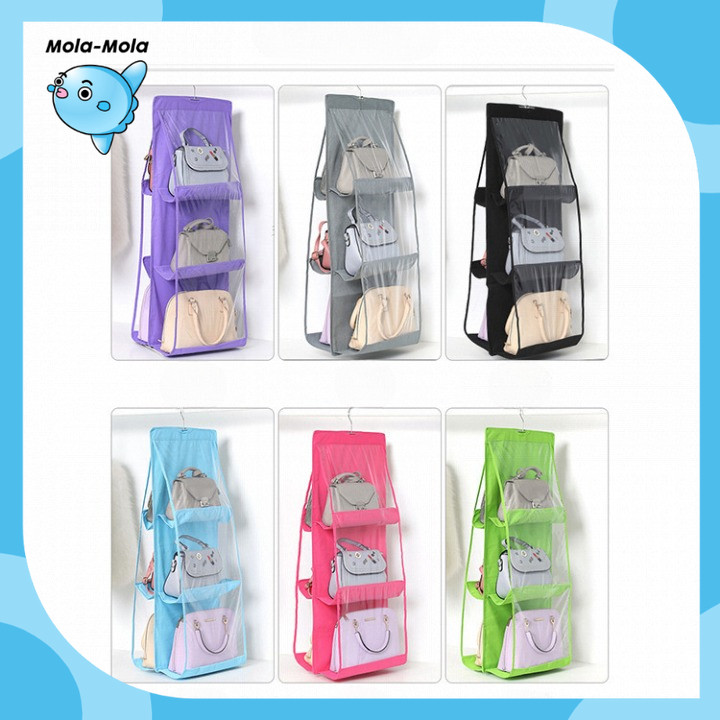 HL0064 Rak Penyimpanan Sepatu Dan Tas Gantung Bag Organizer Plastik Murah Y1086