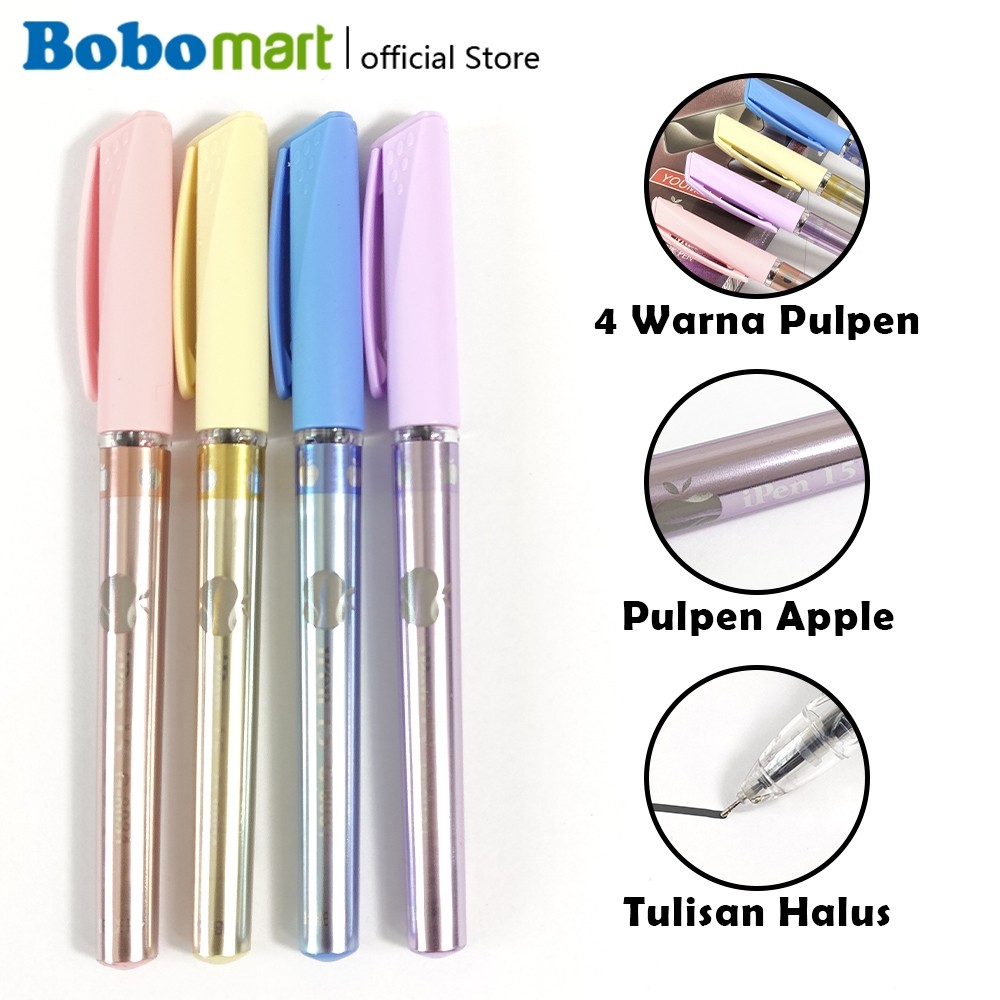 

BOBOMART Gel Pen Pulpen Pena G-8031 iPen 15 Pro Max Black 0.5 mm Murah