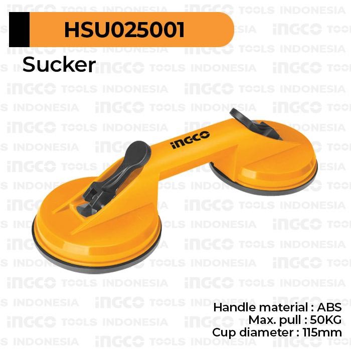 Glass Suction Cup 50Kg INGCO HSU025001 Kop Kaca Kaki 2 Dua Jaw Leg