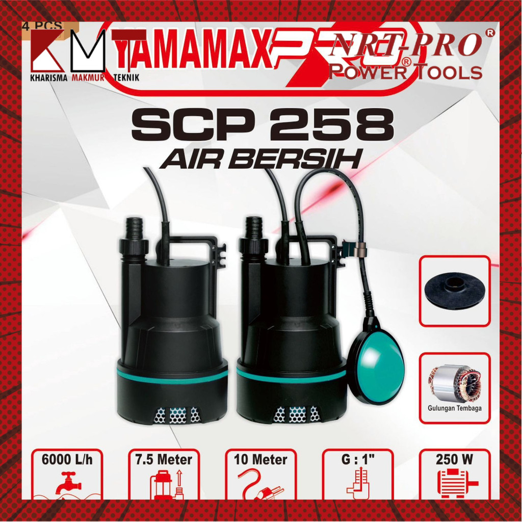 POMPA CELUP / POMPA SUBMERSIBLE / POMPA RENDAM AIR BERSIH 258 MANUAL YAMAMAX-PRO