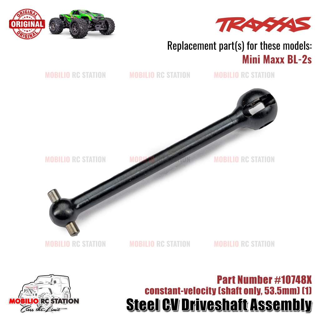 Traxxas Part #10748X Steel CV Driveshaft Assembly RC Mini Maxx BL-2S