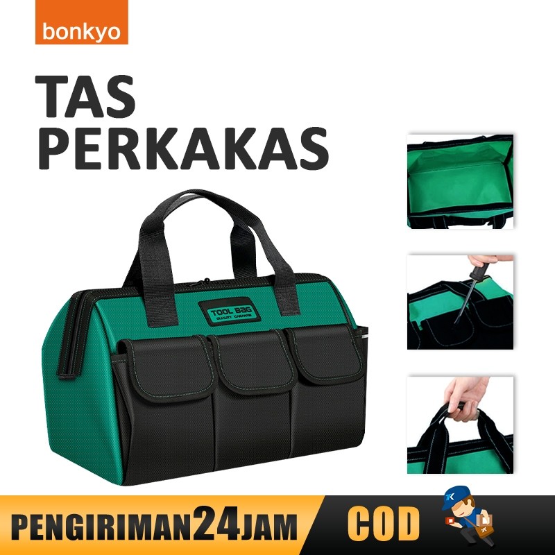 Bonkyo Toolbag 13 Inch Kain Oxford Tebal Tas Alat Perkakas Kuat Tas Perkakas Toolkit Tool Kit/Tas Pe