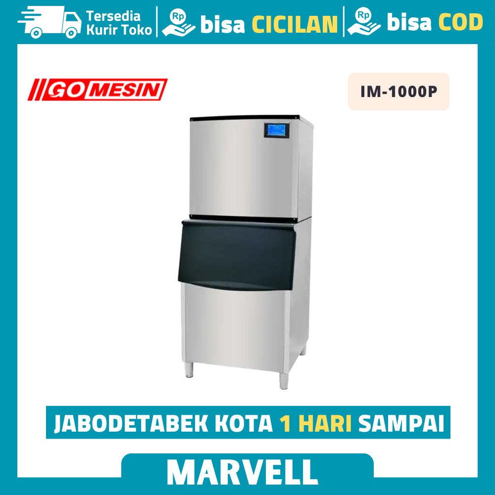 Mesin Es Batu Kristal Gomesin IM-1000P Mesin Pembuat Es Batu Kristal Otomatis Ice Maker Cube