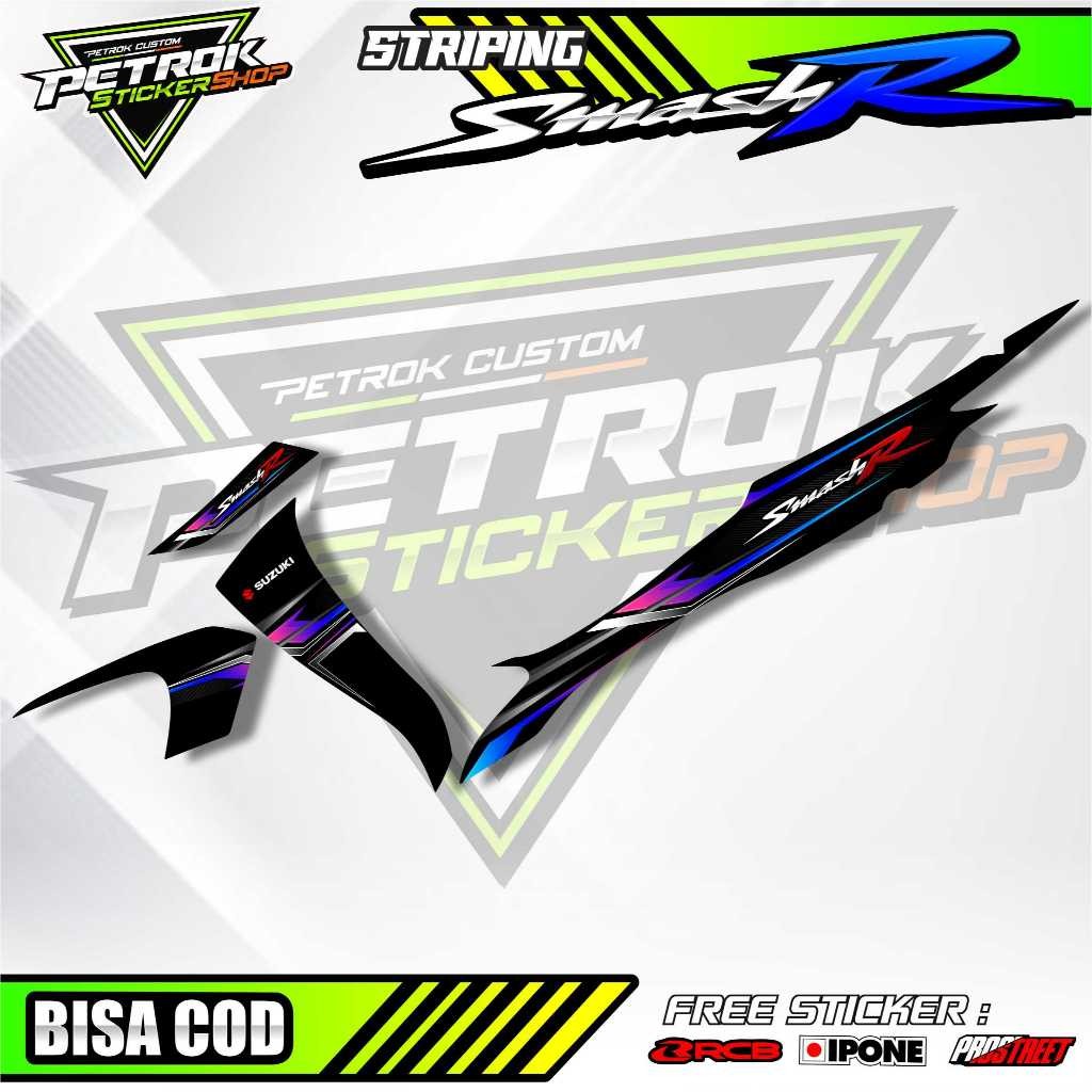 Striping Sticker Variasi Suzuki Smash R 110 / Sticker List Motor Suzuki Smash R 110