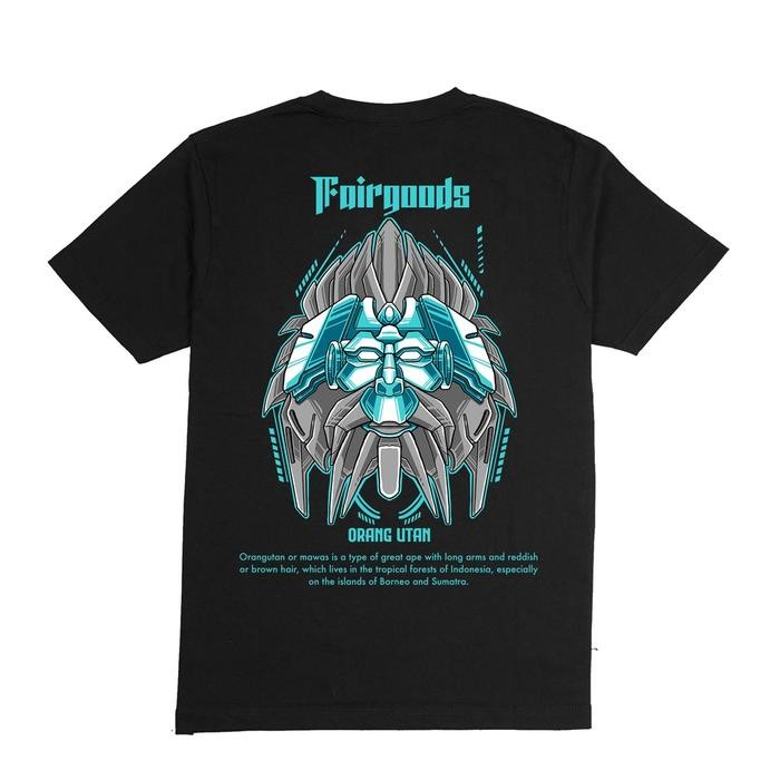 (TOP) Fairgoods Kaos - Orang Utan - Hitam - SIZE, S