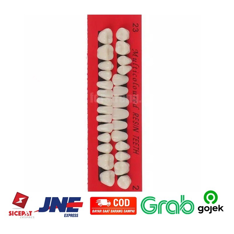 Gigi Palsu Resin Untuk Gigi Ompong Gigi Sementara 1 Set