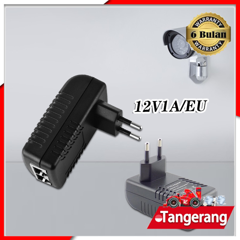 Promo Adaptor Poe Injector Ethernet 12V 1A 2A Eu Plug Untuk Htb Netlink Totolink Tplink Media