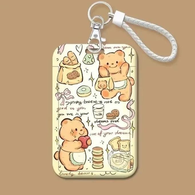 

NEW Gantungan Card holder Kpop/ ID Card holder/ Name tag gantungan kartu cute/ Kartu akses MRT Busway lanyard - Blue Cap