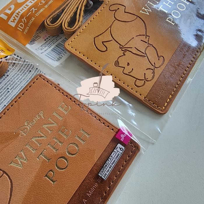 

ID CASE WINNIE THE POOH STRIPE DOMPET KARTU ID CARD CASING HOLDER DGN TALI DAISO - Orange