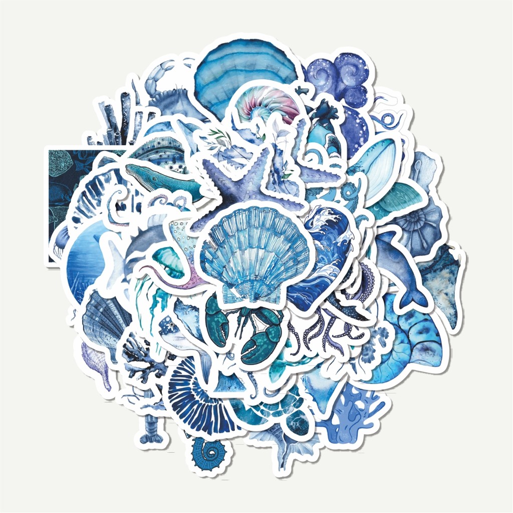 

Sticker Pack Stiker Magic Sea Series [Seri Laut Ajaib] | Sticker TUMBLR | Stiker LAPTOP KOPER HELM