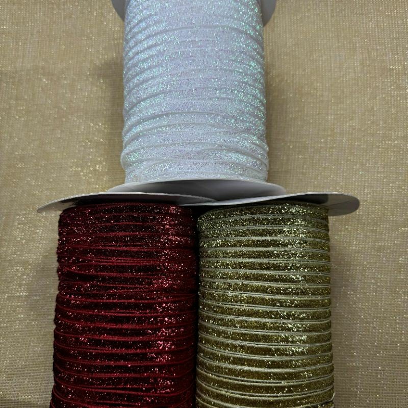 

1 YARD PITA VELVET GLITER KASAR SIZE 6 MM | GLITER KASAR