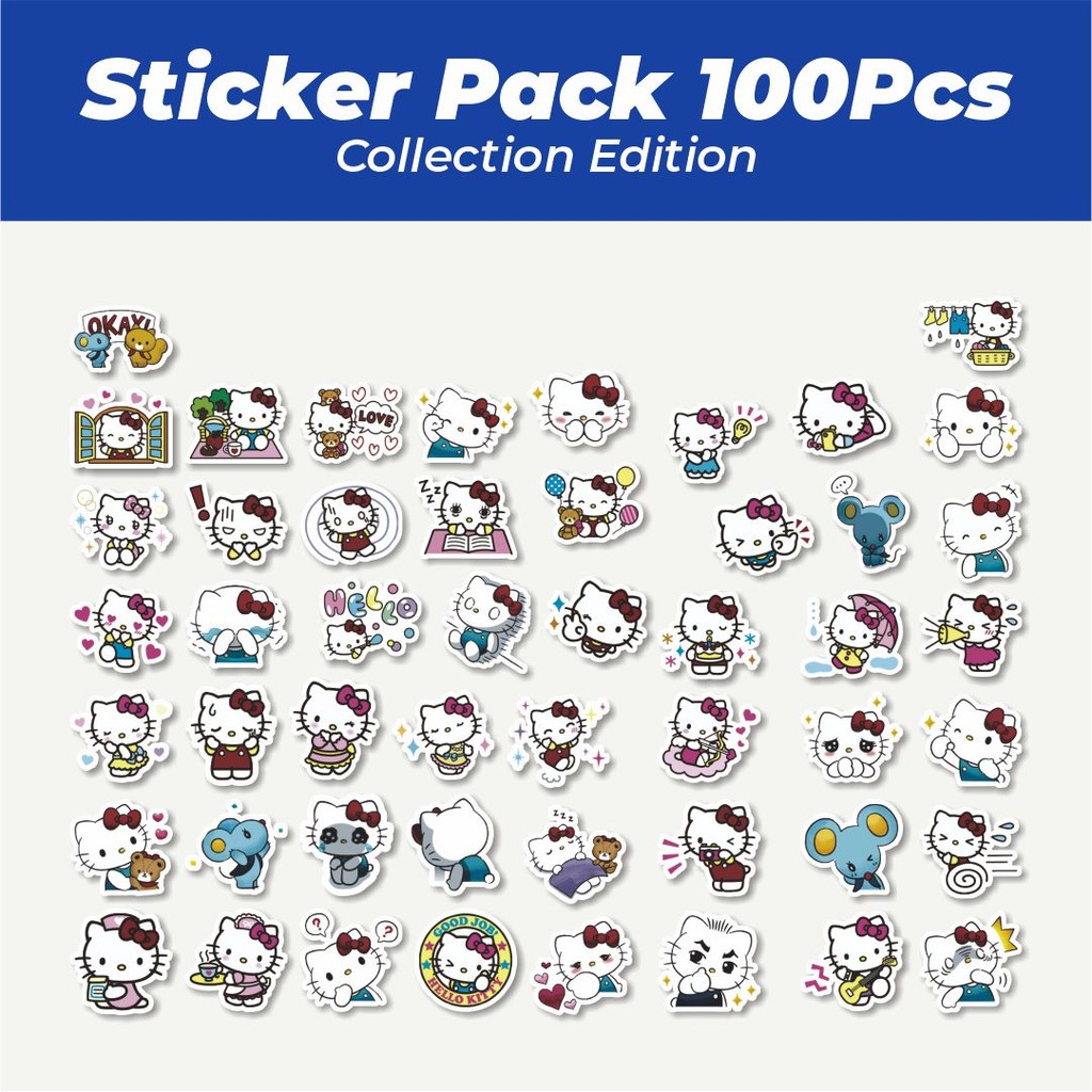 

Hot Stiker Kartun Hello Kitty V2 Lucu Anti Air Stikers Berperekat Waterproof Sticker Decal Buat Motor Helm Buku Journal Koper Casing HP Laptop Botol Minum