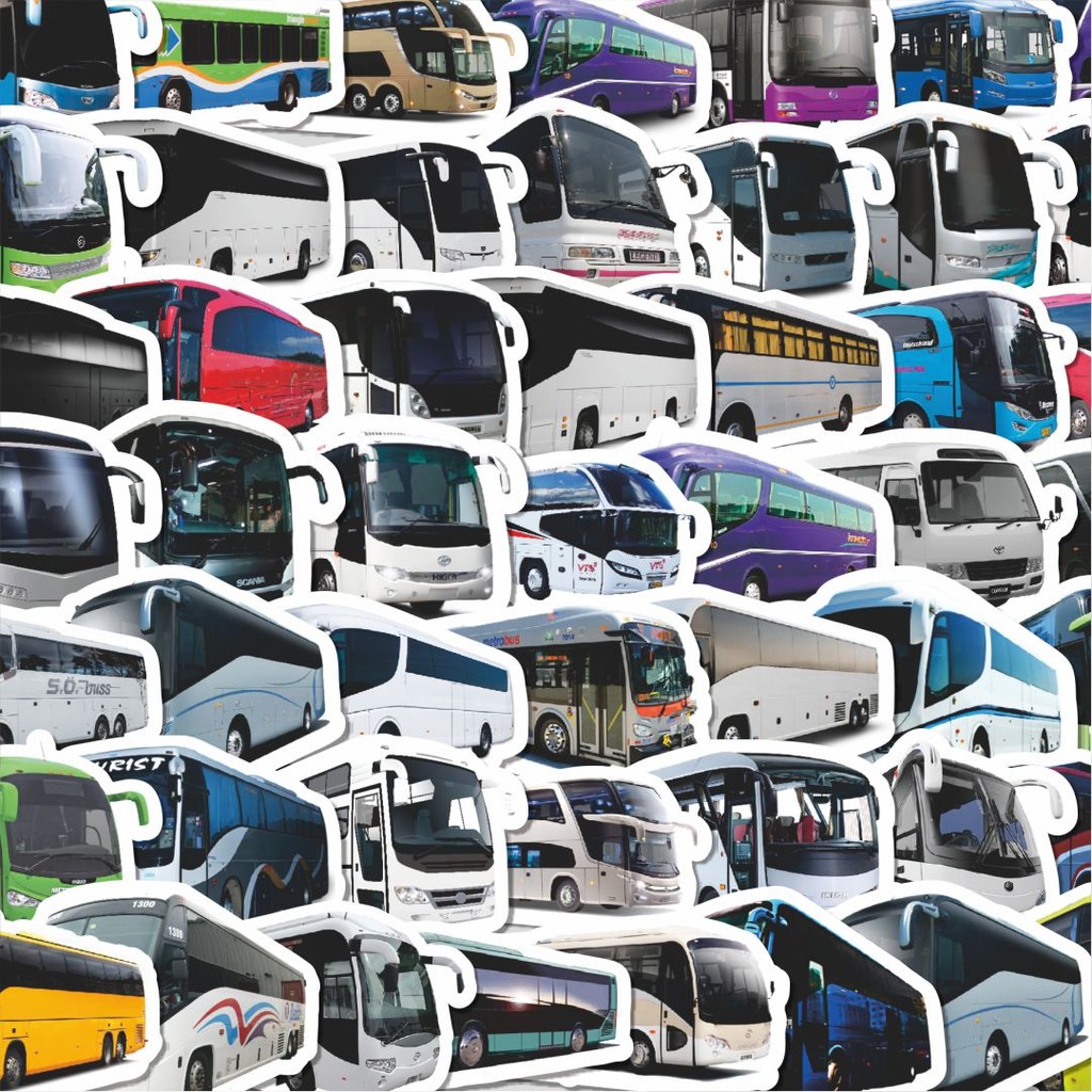 

Stiker Cutting Pack Stiker Tour Bus Isi 100Pcs Series Aesthetic Lucu Keren Untuk Koper Bahan Vynil