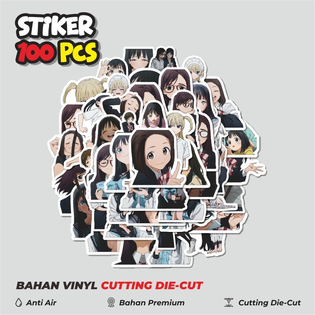 

Terbaru! 50 pcs Stiker Anime Akebi's Sailor Uniform Series Dekorasi Lucu Kreatif untuk Notebook, Skateboard, HP