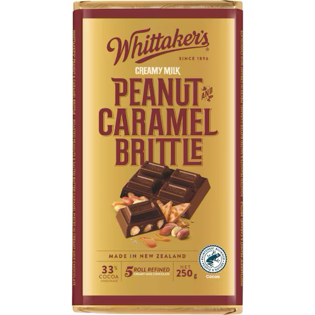 

Whittaker's Block Peanut Caramel Brittle 250g - Australia
