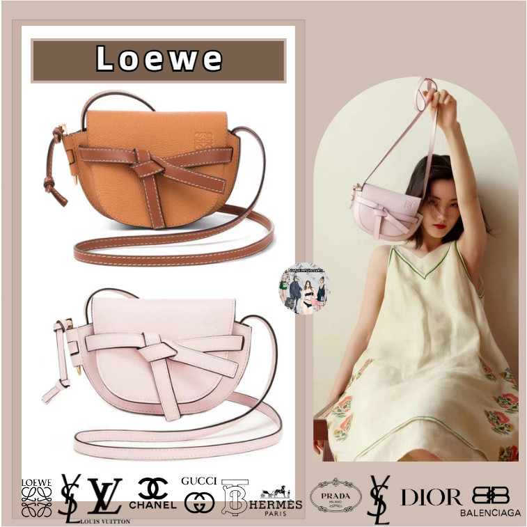 LOEWE / Super Mini / Gate Dual Series / Soft Cowhide / Butterfly Bag / Tas Bahu / Tas Kopling