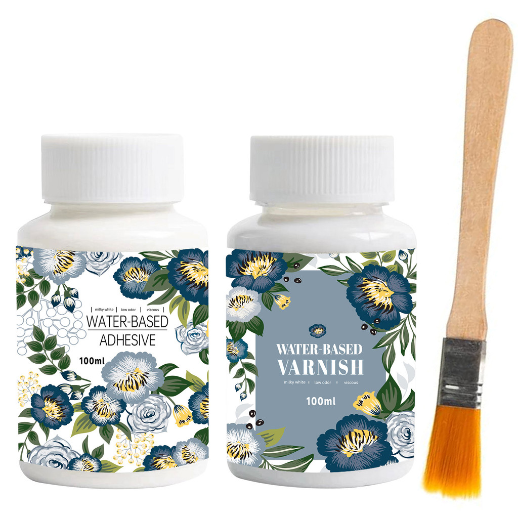 

100ml Golden Leaf Gilding Adhesive Craft Adhesive Art Glues Adhesive Kit - Water-Based Epoxy Resin Glue for Metal Foil, Crafts &