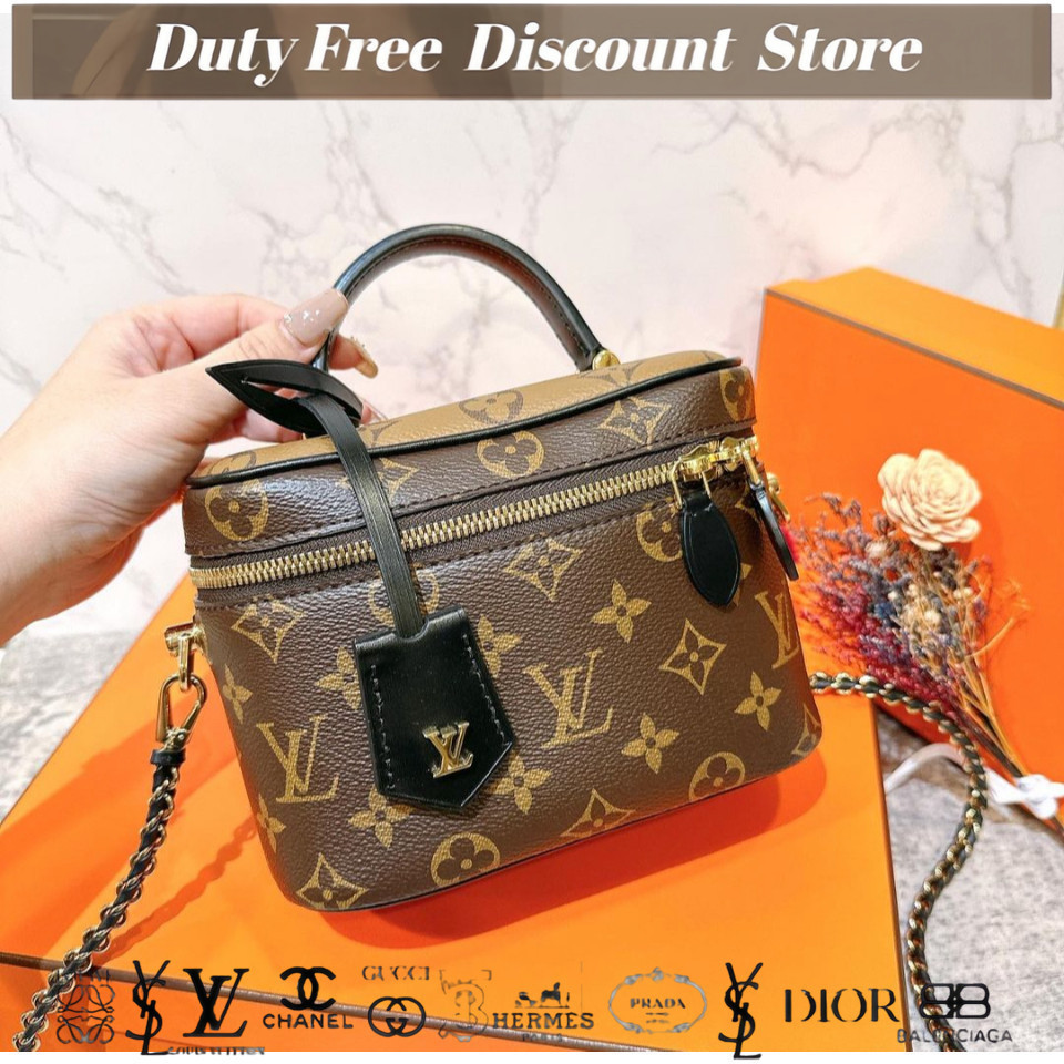 Tas Kosmetik Louis Vuitton / Tas Bahu / Tas Bahu Miring / Tas Kotak Garansi Dua Tahun Asli