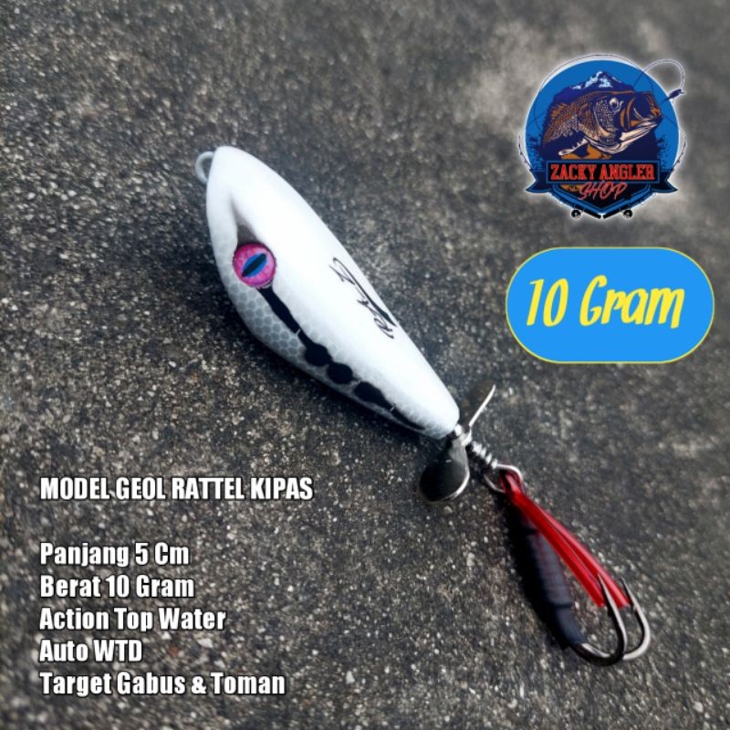 Geol Rattel Kipas Umpan Casting Gabus Toman Raz Lure