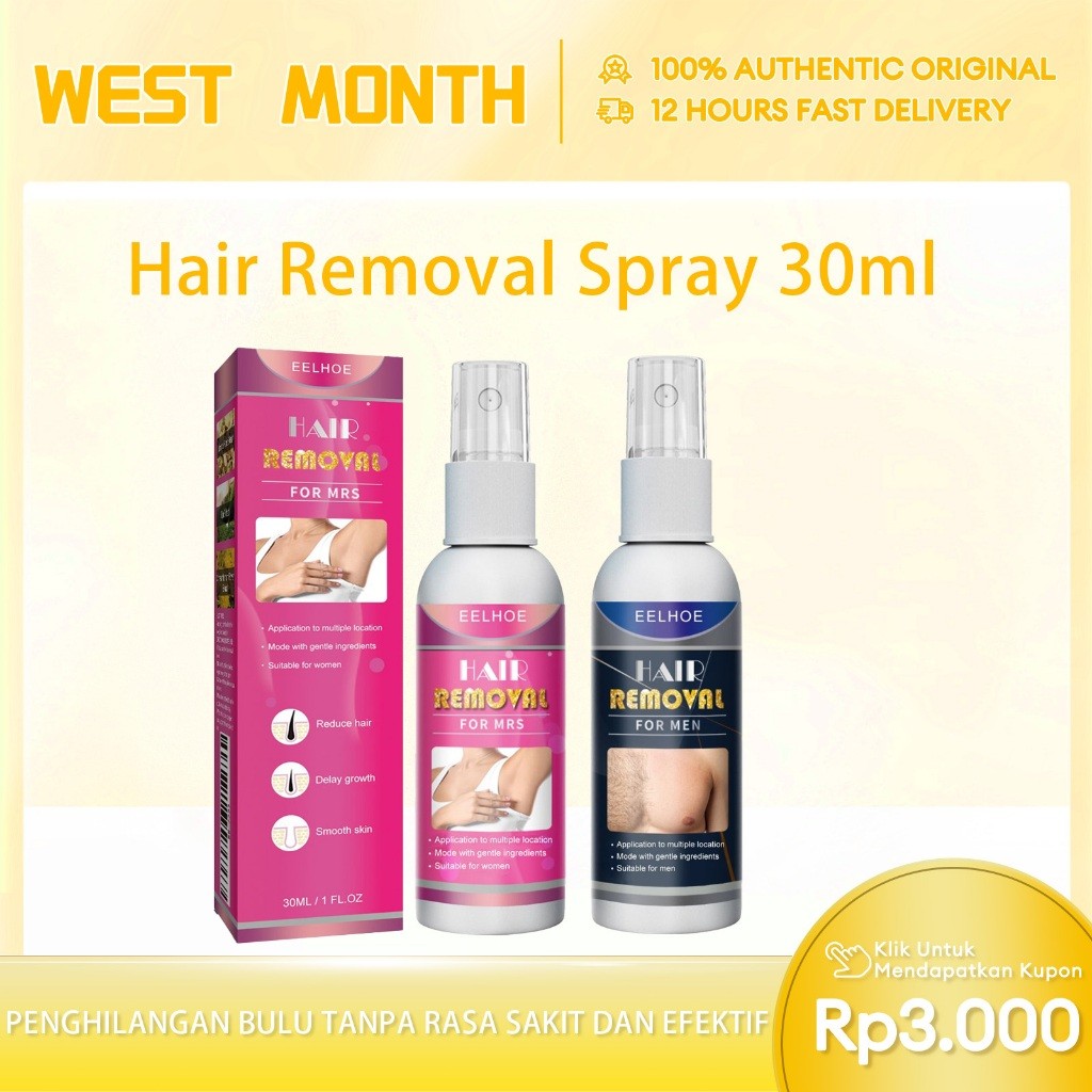 EELHOE Hair Removal Spray 30ml Hair Removal Spray For Men Hair Removal For Mrs Fast Painless Hair Re