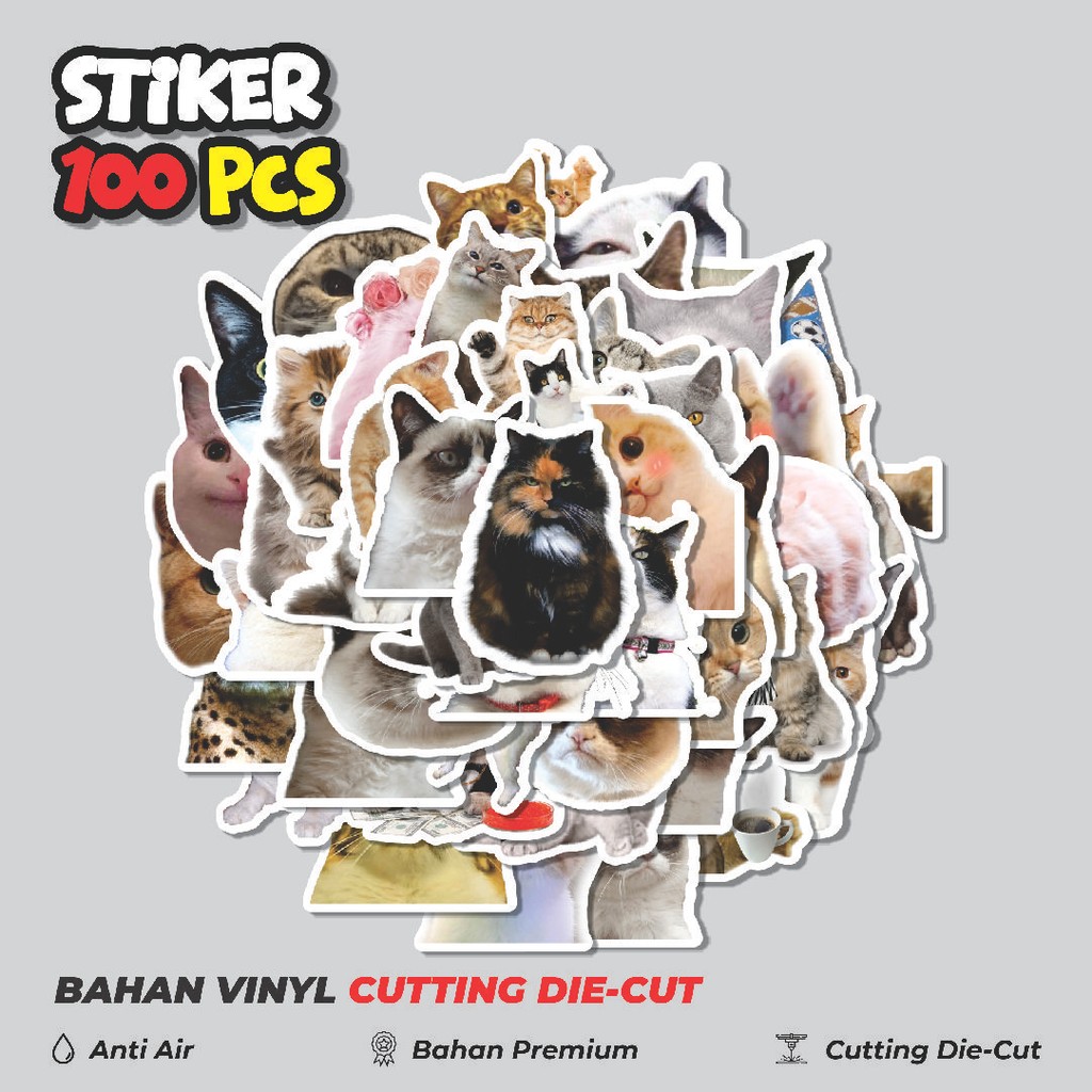 

Terbaru! 50 pcs Stiker Funny Cats Emoji [Emoji Kucing Lucu] Dekorasi Lucu Kreatif untuk Notebook, Skateboard, HP
