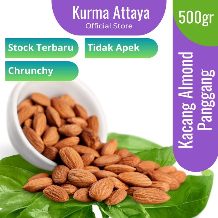 

KACANG ALMOND KUPAS PANGGANG / ROASTED ALMOND 500 gram