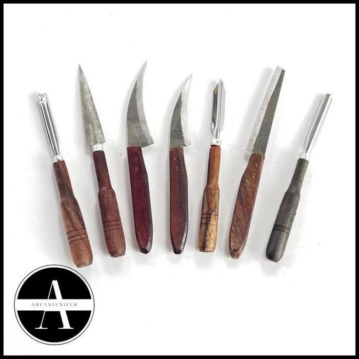 

Pisau Garnish Ukir Buah Dan Sayur Tumpeng Carving - Set Isi 5 7 10 - 7, + domper