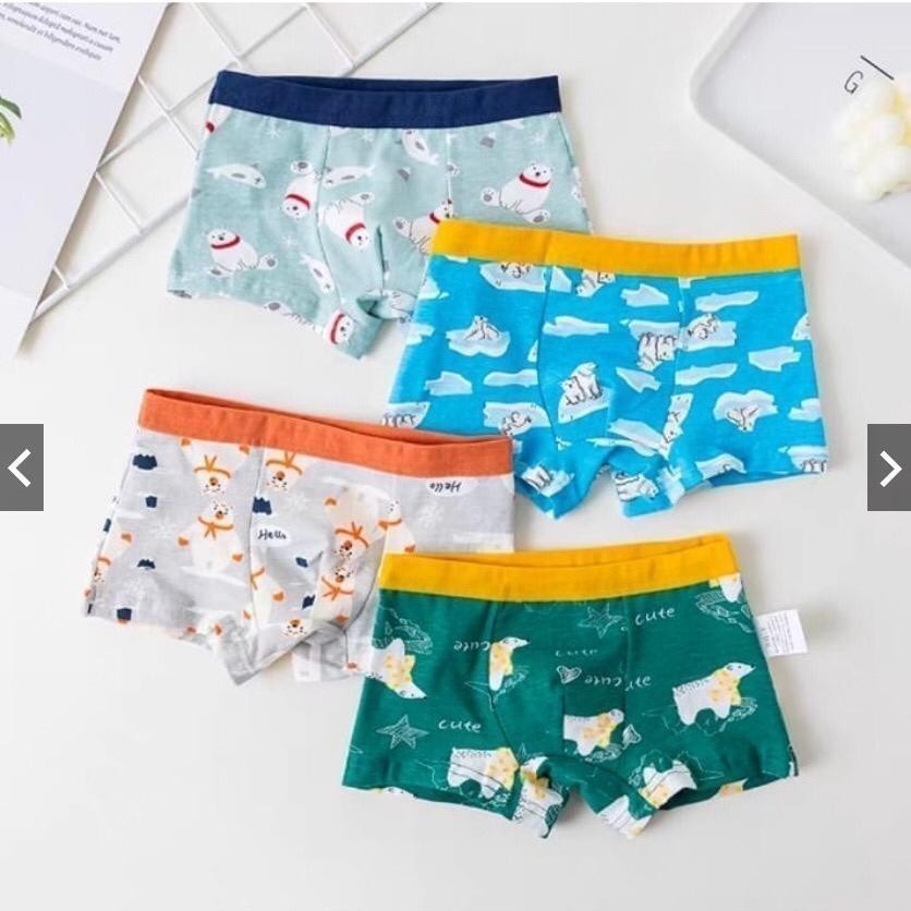 (BALL) Boxer Anak laki-laki Celana dalam CD katun Motif Kartun Lucu