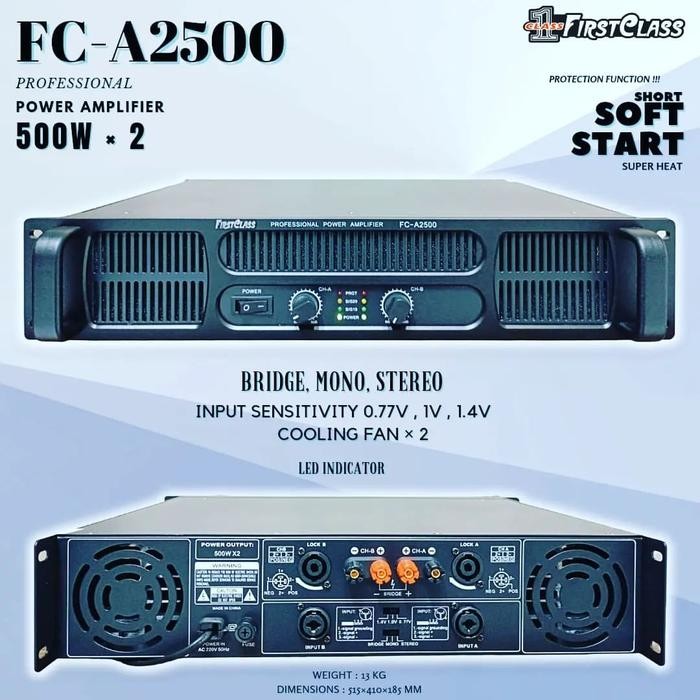 POWER AMPLIFIER FIRSTCLASS FCA2500 ORIGINAL FCA-2500 FCA 2500