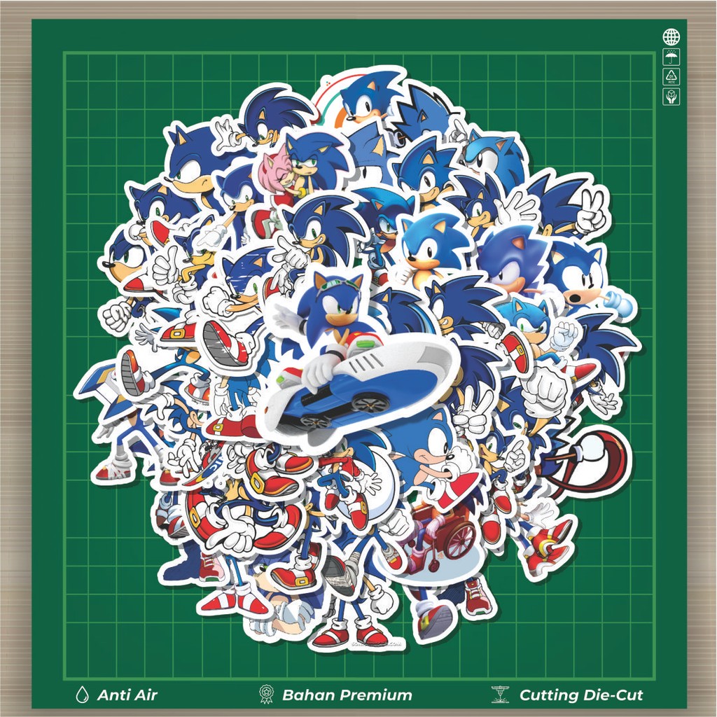 

HOT 50 PCS STIKER Stiker Kartun Sonic The Hedgehog Series Stiker Fashion Cars Decal Dingin Kartu Album Custom Vinyl Anti Air- Sticker Aesthetic Buku Journal Koper Casing HP Tablet Laptop Helm Motor Botol Minum