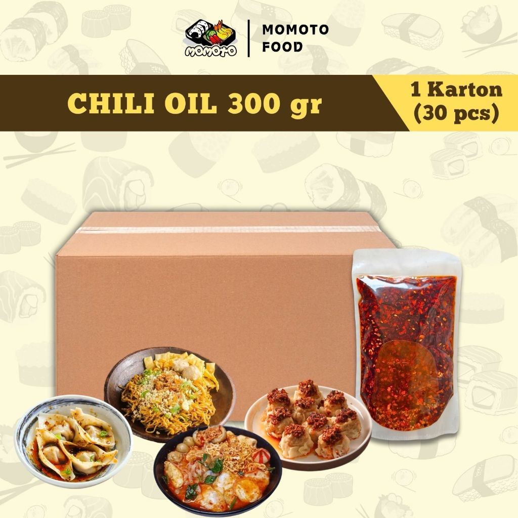 

Momoto Chili Oil 300 gram Minyak Cabe Enak Halal Grosir Kemasan Dus Karton Murah