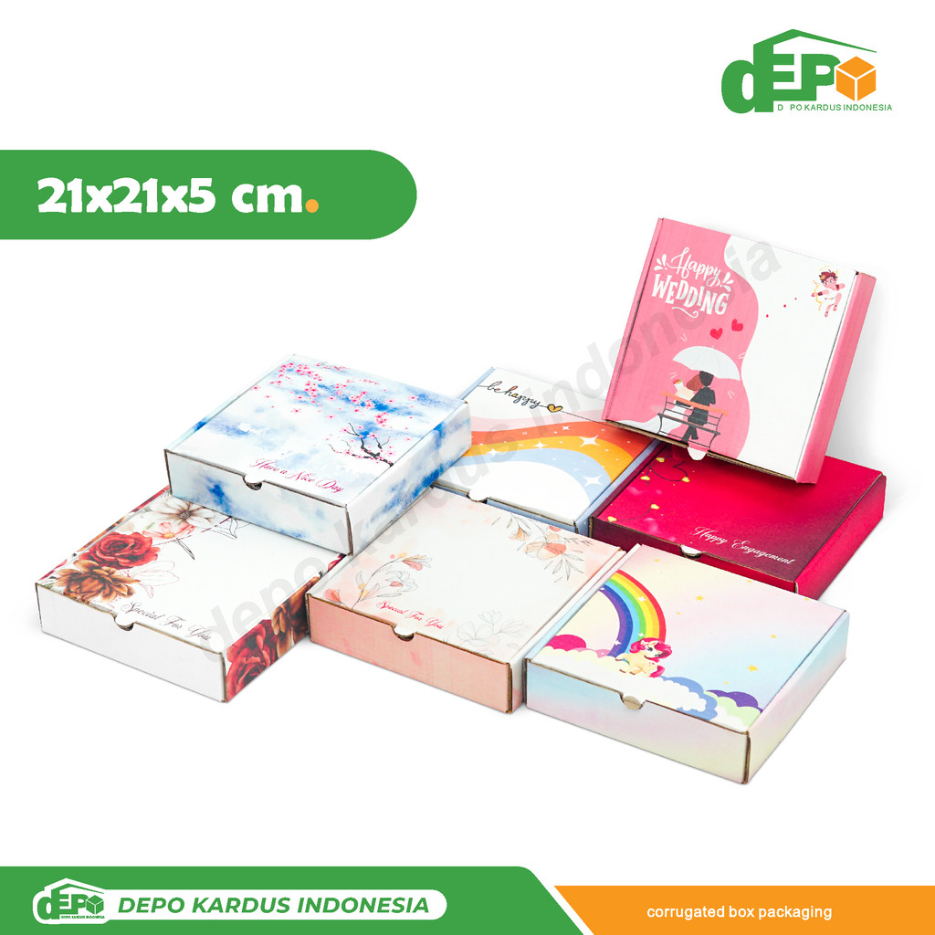 

Box 21x21x5 cm LS pizza/kardus/polos/Hampers/ultah/ulang tahun/happybirthday/it's boy/it's girl/baby/bayi/tinggi5
