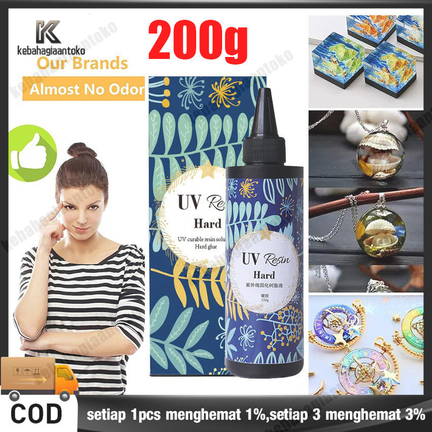 

Resin UV Bening/ UV Resin Hard/ Resin UV DIY - 200g