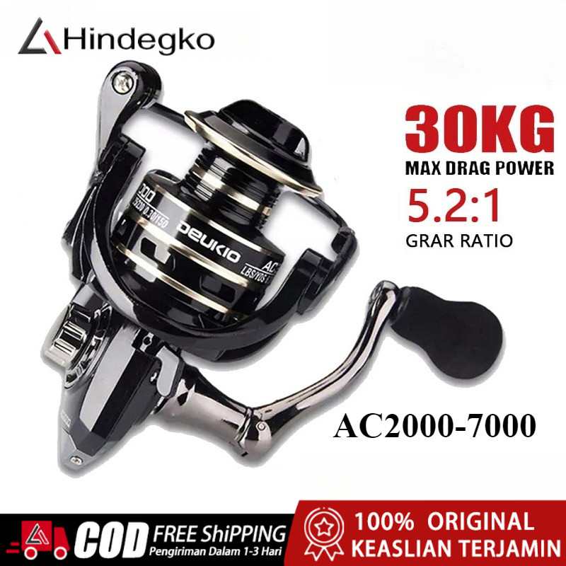 Promo Reel Pancing Deukio Reel Spinning Saltwater Ac2000-7000 Fishing Reel 12Kg Max Drag 5.2:1 Speed