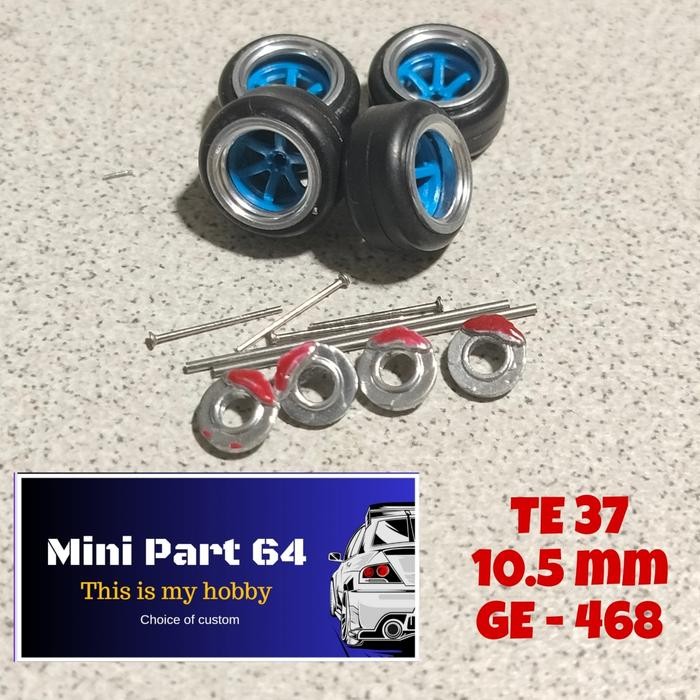 Diorama Diecast Ban karet GE468 Miniatur Skala 64