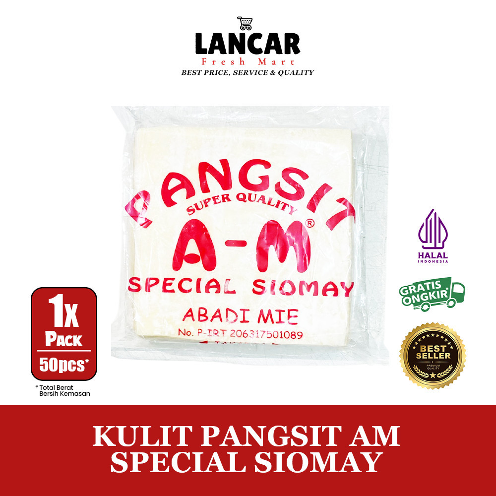 

KULIT PANGSIT AM SIOMAY & REBUS 50 INSTANT/SAMEDAY ONLY