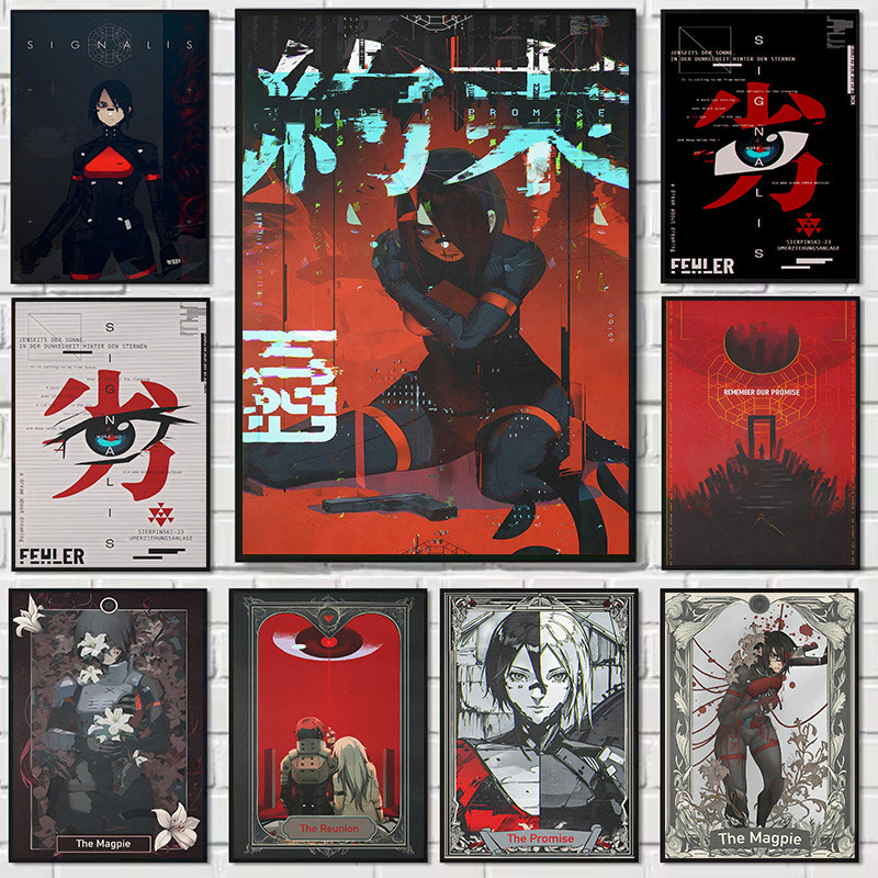 

Hot Horror Video Game Signalis Characters Tarot Card Vintage Poster Canvas Painting Wall Art Pictures Nordic Home Decor