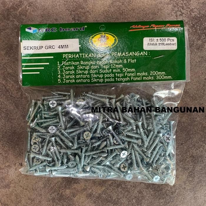 Skrup Fiberflat GRC Board 4MM (Satchet) 500 PCS