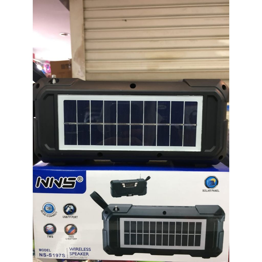 COD PROMO // MURAH // TERLARIS Speaker Bluetooth NNS NS-S197S – Wireless, Solar Panel, USB/TF, TWS, 