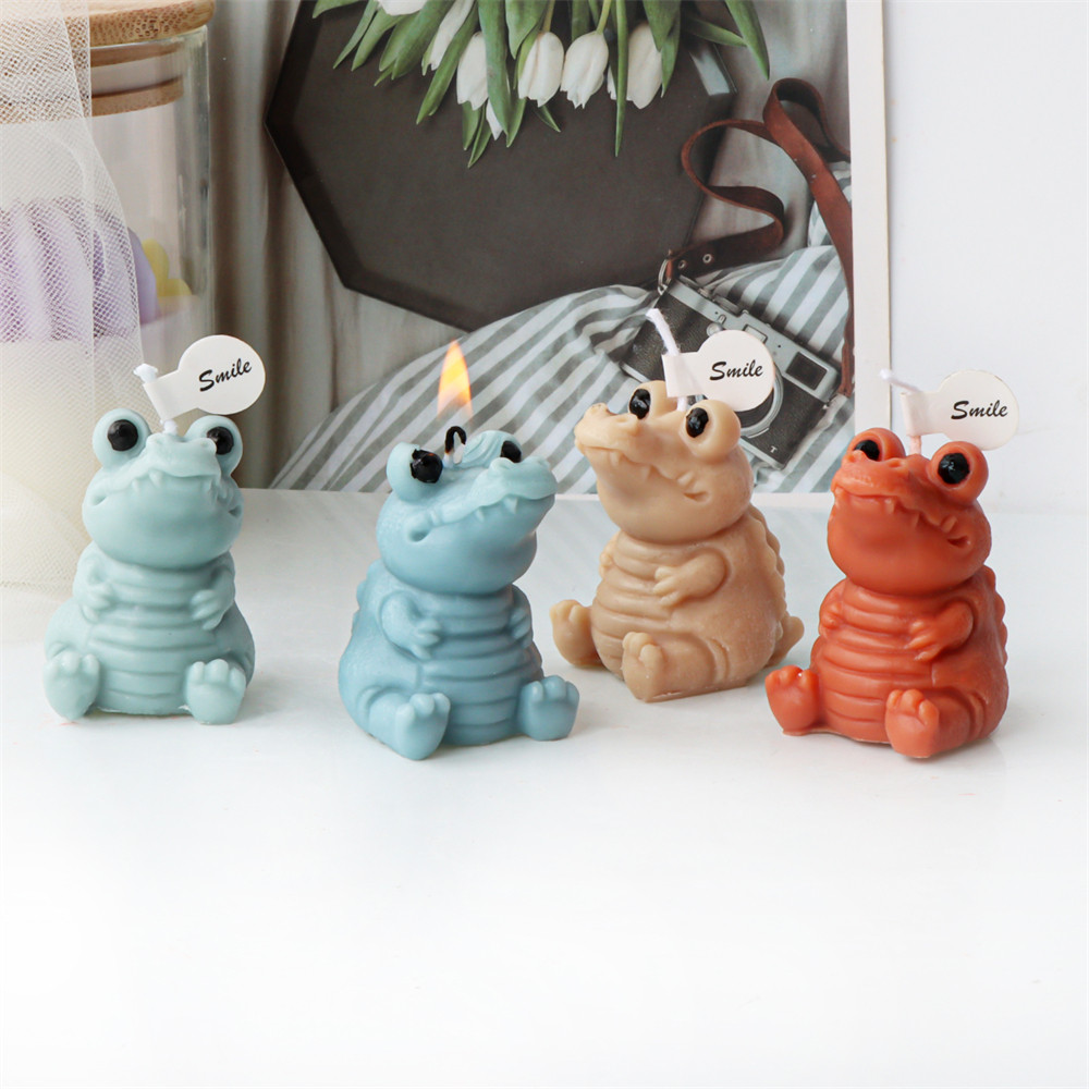 

Cute Crocodile Shaped Silicone Molds Epoxy Resin DIY Candle Making Molds Plaster Ornaments Making Tool for Making Craft Supplies