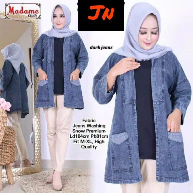 CARDIGAN JEANS WANITA/OUTER JEANS WANITA/CARDIGAN OUTER TERBARU TERMURAH
