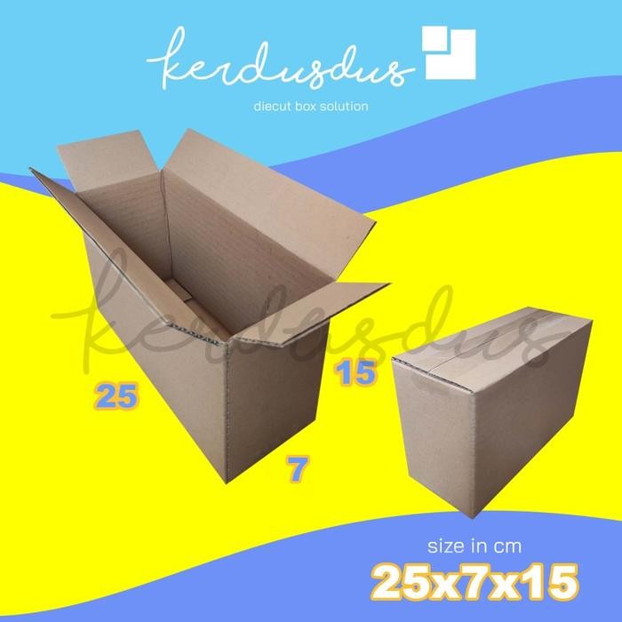 

25x7x15 cm kardus box karton kotak packing packaging POLOS SHEET
