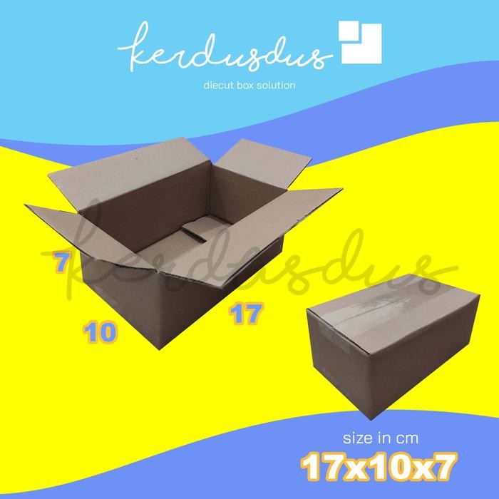 

17x10x7 cm kardus box karton kotak packing packaging POLOS SHEET